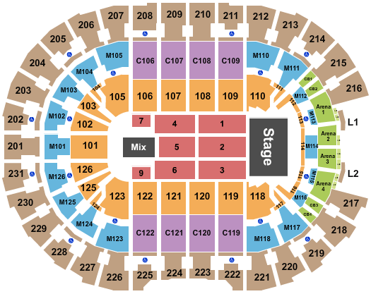 Rocket Arena Trans-Siberian Orchestra Seating Chart